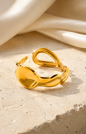 Ianthe Gold-Plated Steel Ring jewelry product view