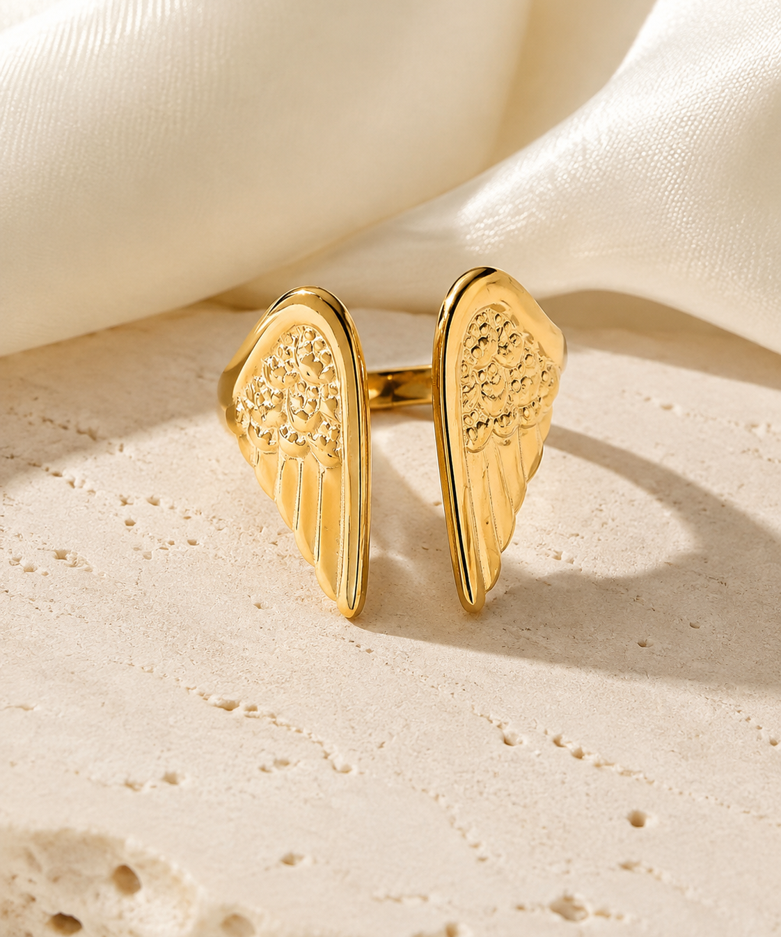 Josie Gold-Plated Steel Ring close detail