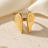 Josie Gold-Plated Steel Ring close detail
