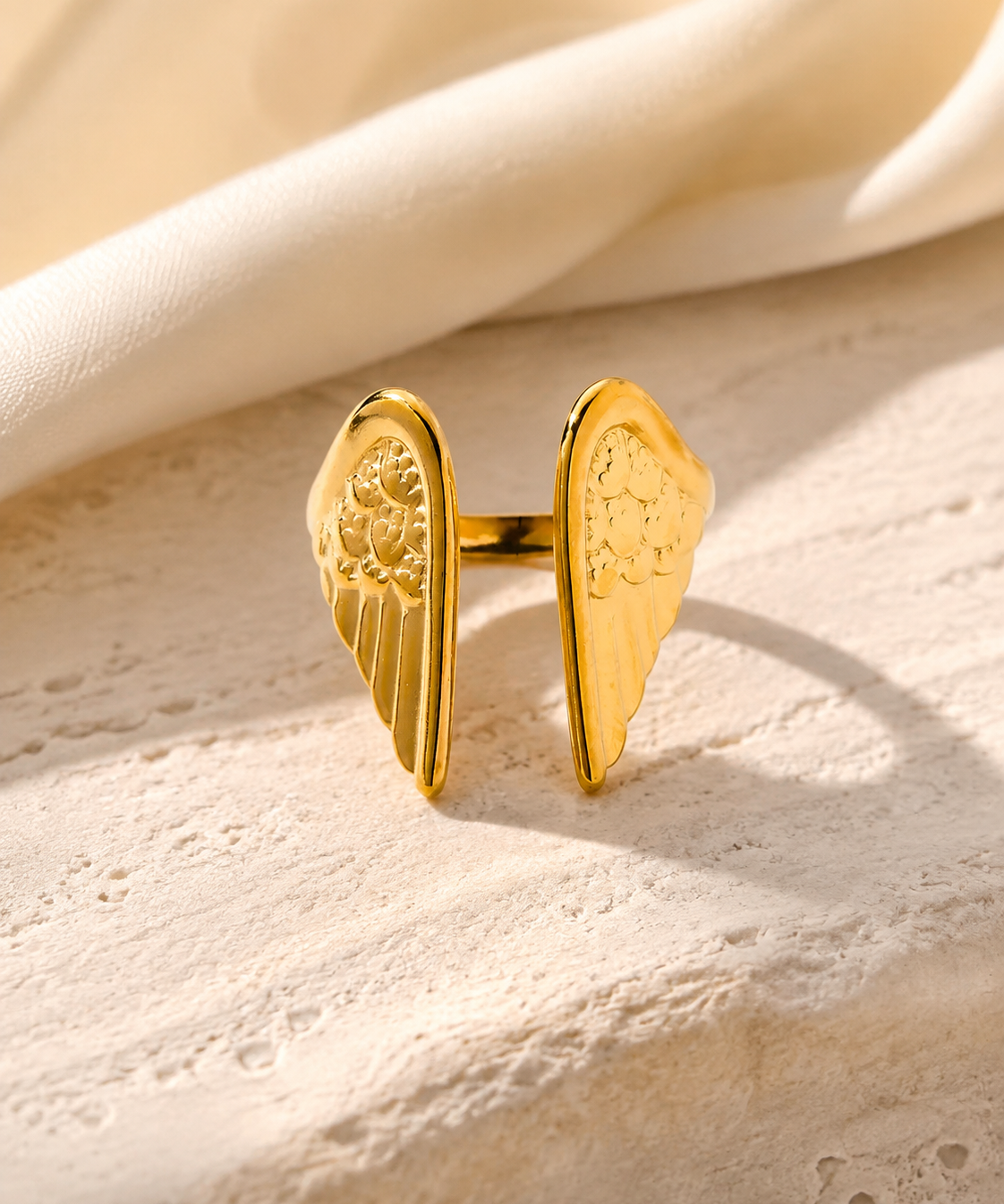Josie Gold-Plated Steel Ring jewelry product view