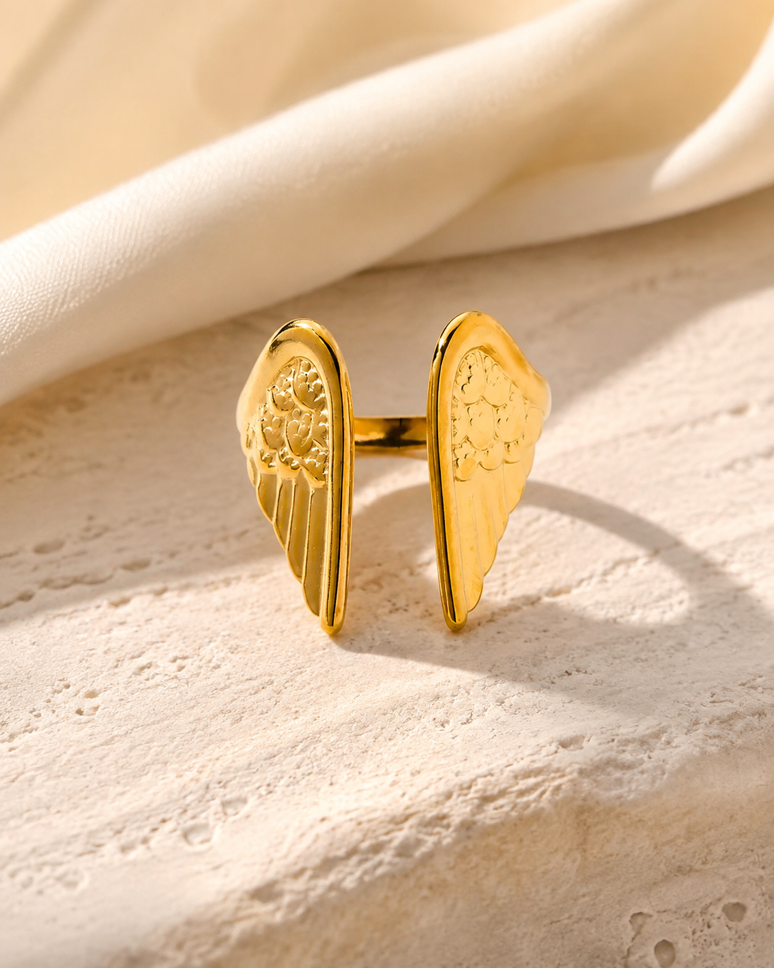 Josie Gold-Plated Steel Ring jewelry product view