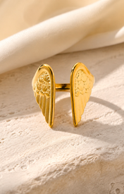 Josie Gold-Plated Steel Ring jewelry product view