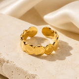 Kiera Gold-Plated Steel Ring close detail