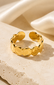 Kiera Gold-Plated Steel Ring close detail