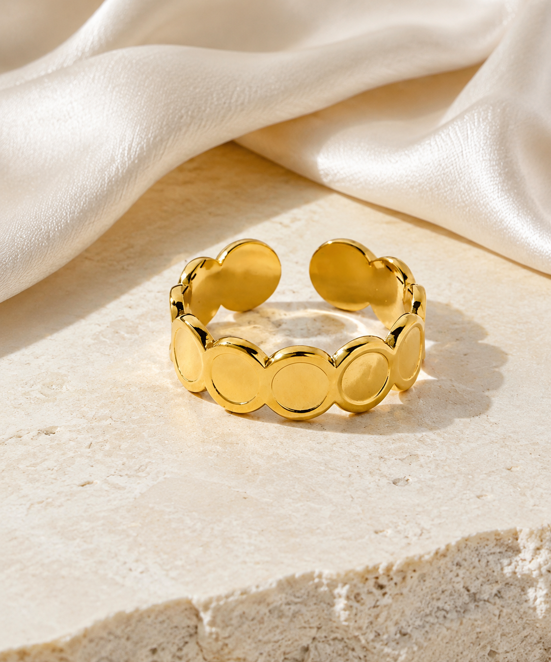 Kiera Gold-Plated Steel Ring jewelry product view