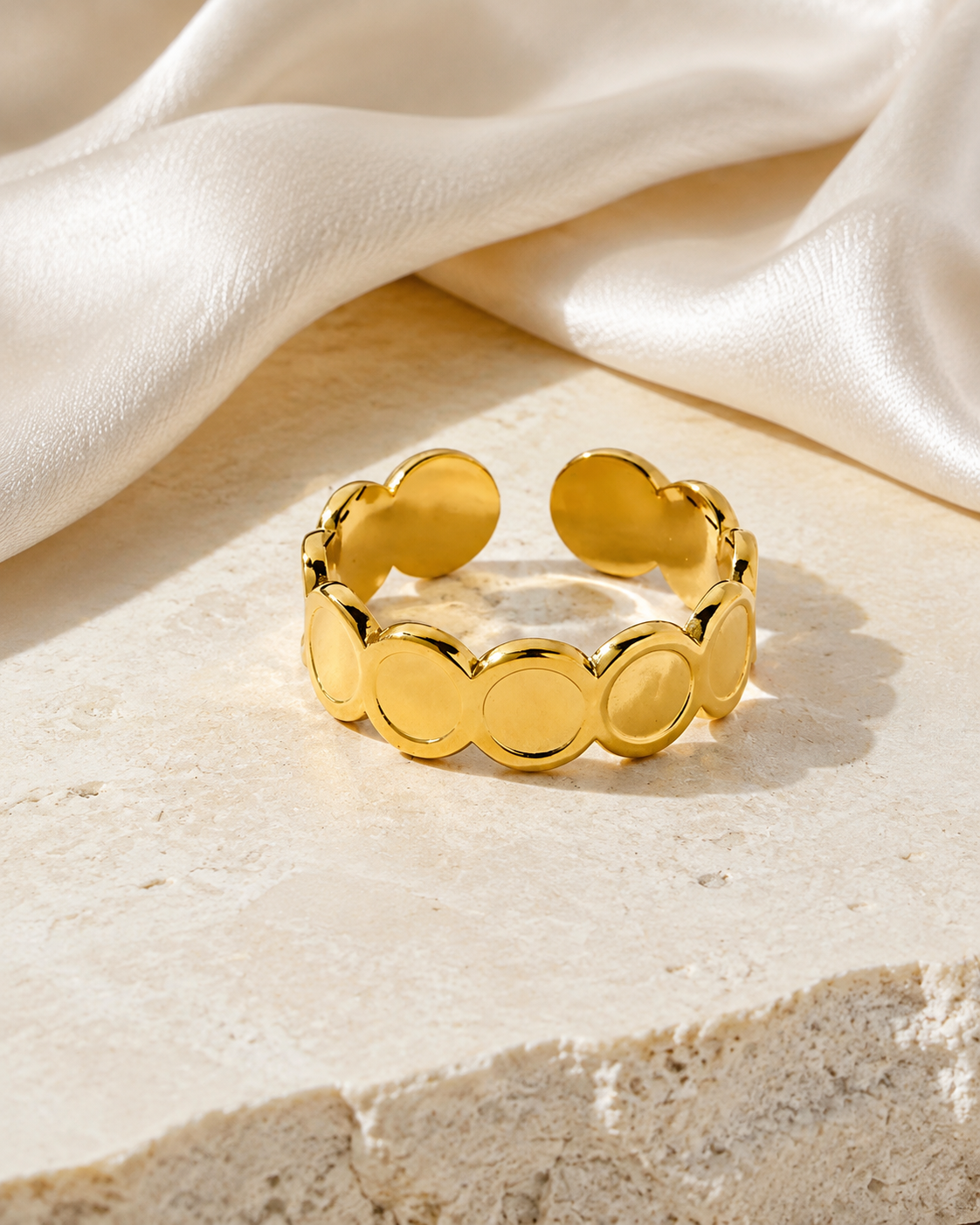 Kiera Gold-Plated Steel Ring jewelry product view