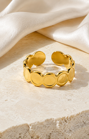 Kiera Gold-Plated Steel Ring jewelry product view