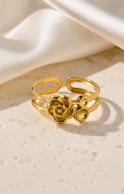 Lior Gold-Plated Steel Ring close detail