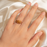 Model wearing Lior Gold-Plated Steel Ring