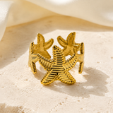 Marisela Gold-Plated Steel Ring close detail
