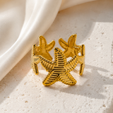 Marisela Gold-Plated Steel Ring jewelry product view
