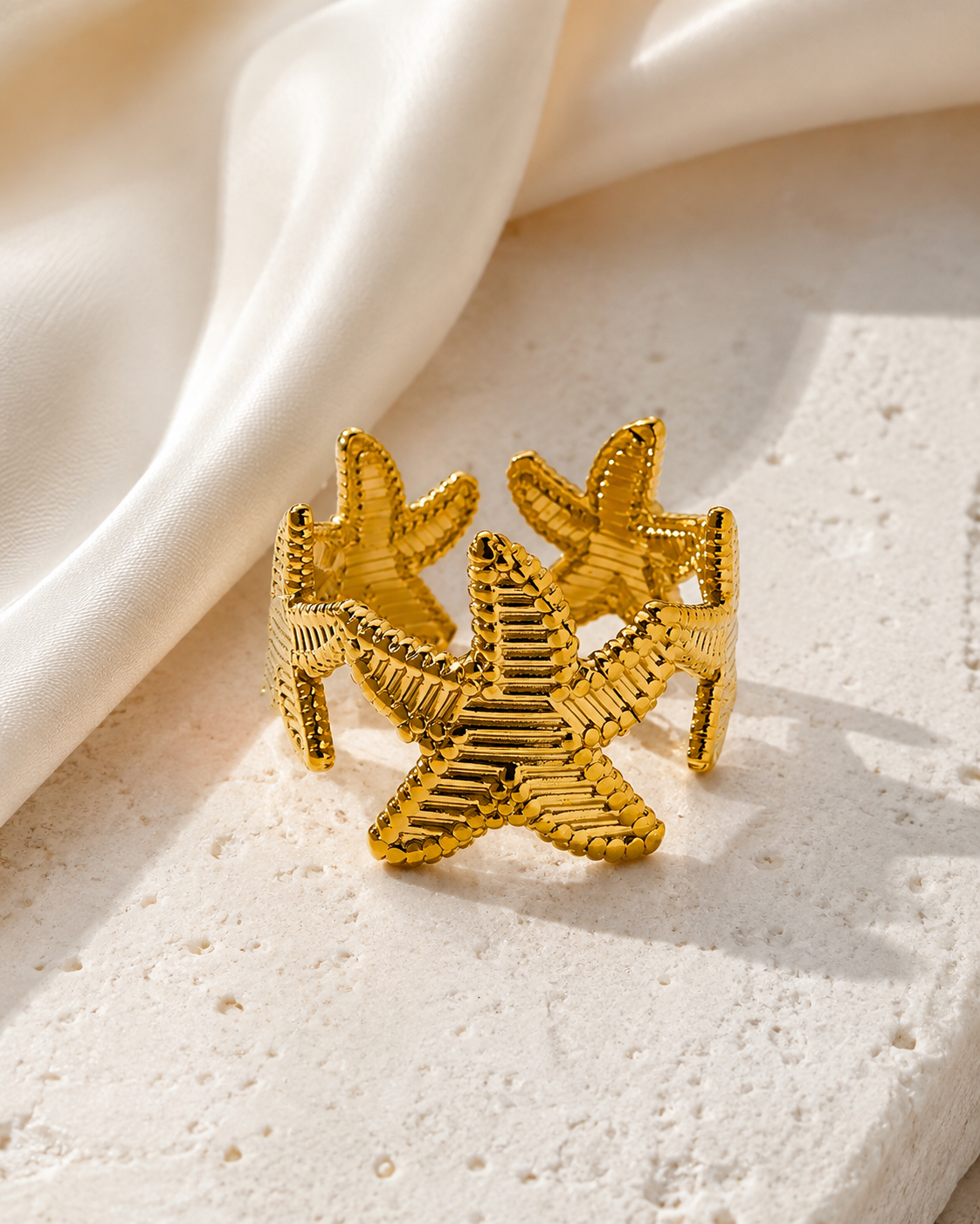 Marisela Gold-Plated Steel Ring jewelry product view
