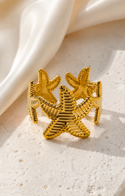 Marisela Gold-Plated Steel Ring jewelry product view