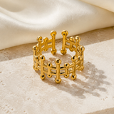 Noelani Gold-Plated Steel Ring close detail