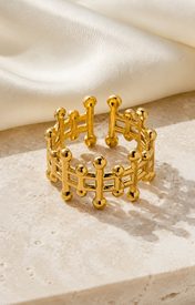 Noelani Gold-Plated Steel Ring close detail