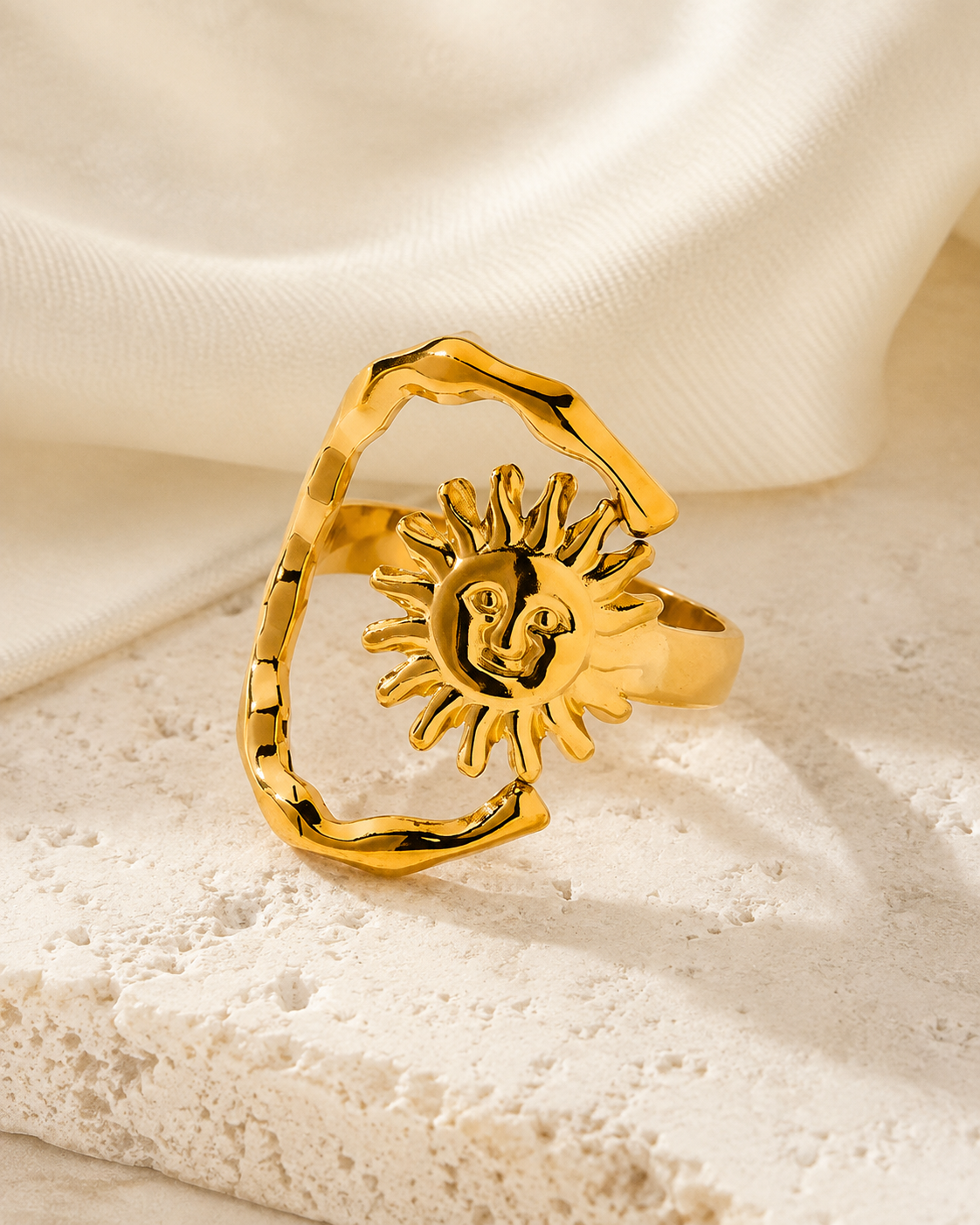 Perrin Gold-Plated Steel Ring close detail