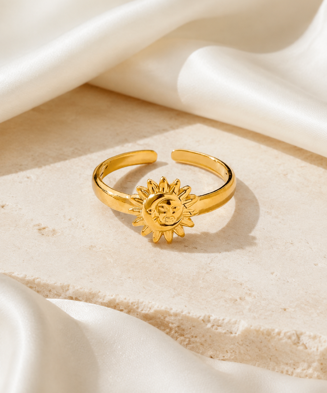 Seraphine Gold-Plated Steel Ring jewelry product view