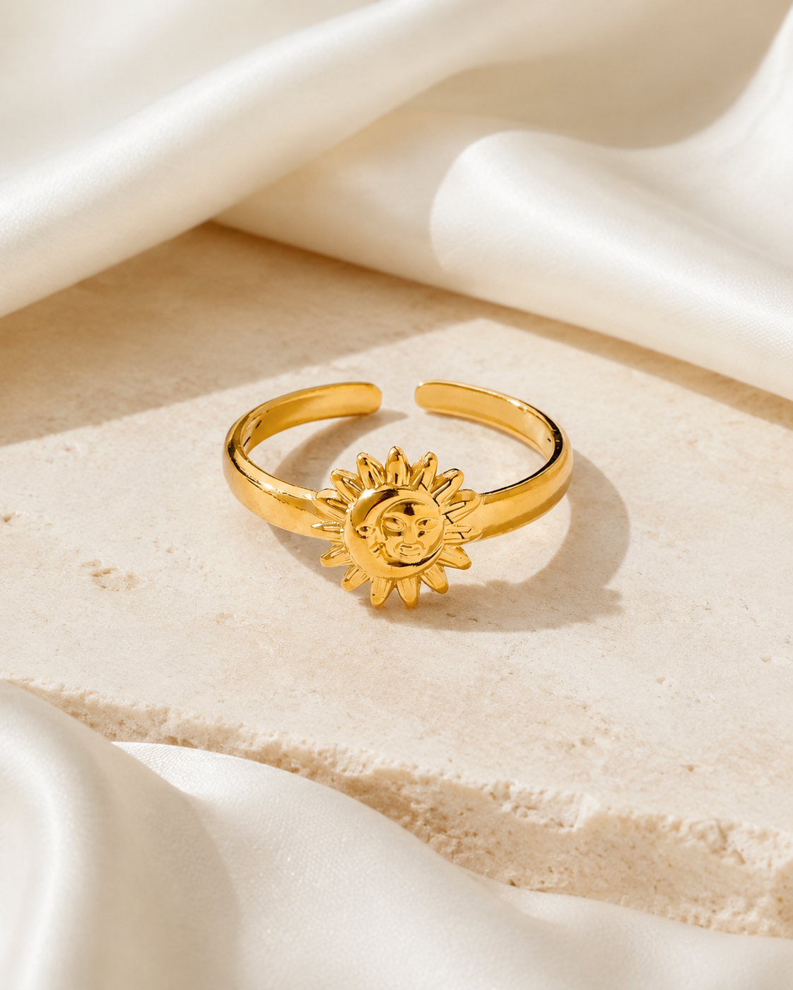 Seraphine Gold-Plated Steel Ring jewelry product view