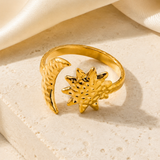 Tessaly Gold-Plated Steel Ring close detail