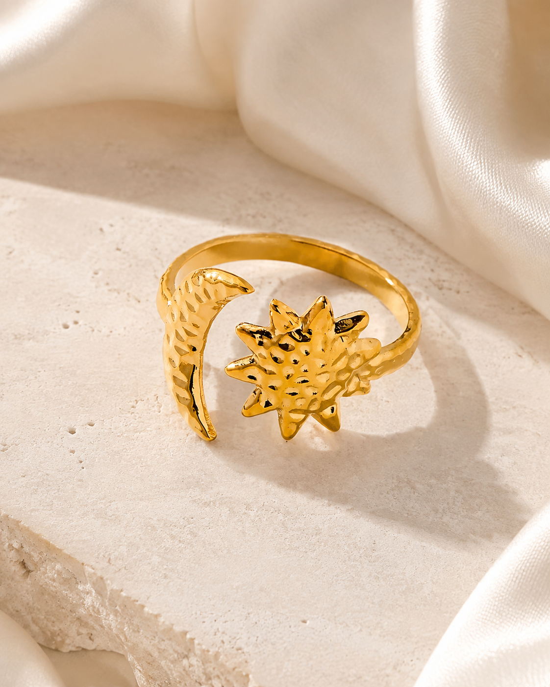Tessaly Gold-Plated Steel Ring jewelry product view