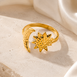 Tessaly Gold-Plated Steel Ring jewelry product view