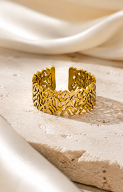 Undine Gold-Plated Steel Ring jewelry product view