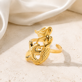 Violette Gold-Plated Steel Ring jewelry product view