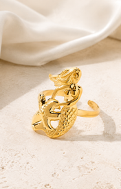 Violette Gold-Plated Steel Ring jewelry product view