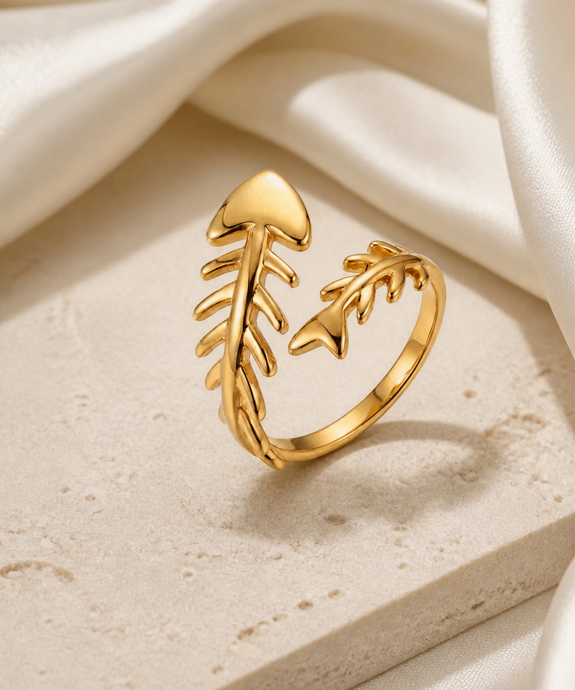 Winslow Gold-Plated Steel Ring close detail
