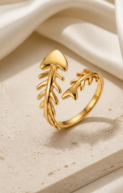 Winslow Gold-Plated Steel Ring close detail