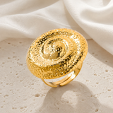 Xiomara Gold-Plated Steel Ring close detail