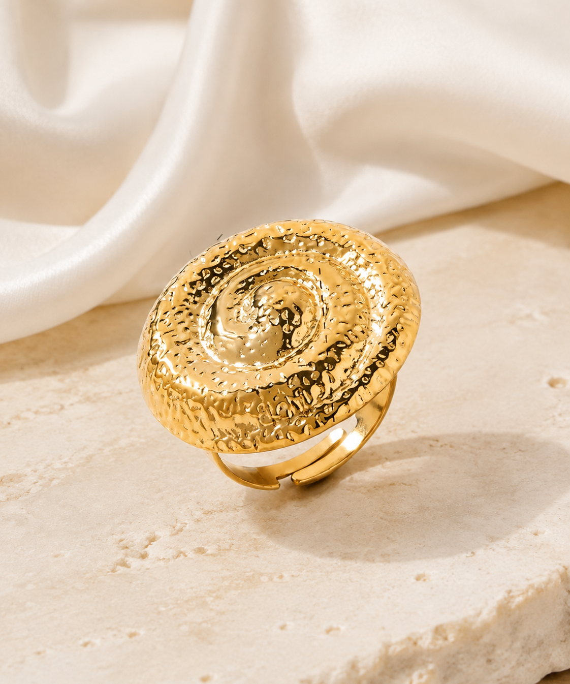 Xiomara Gold-Plated Steel Ring jewelry product view