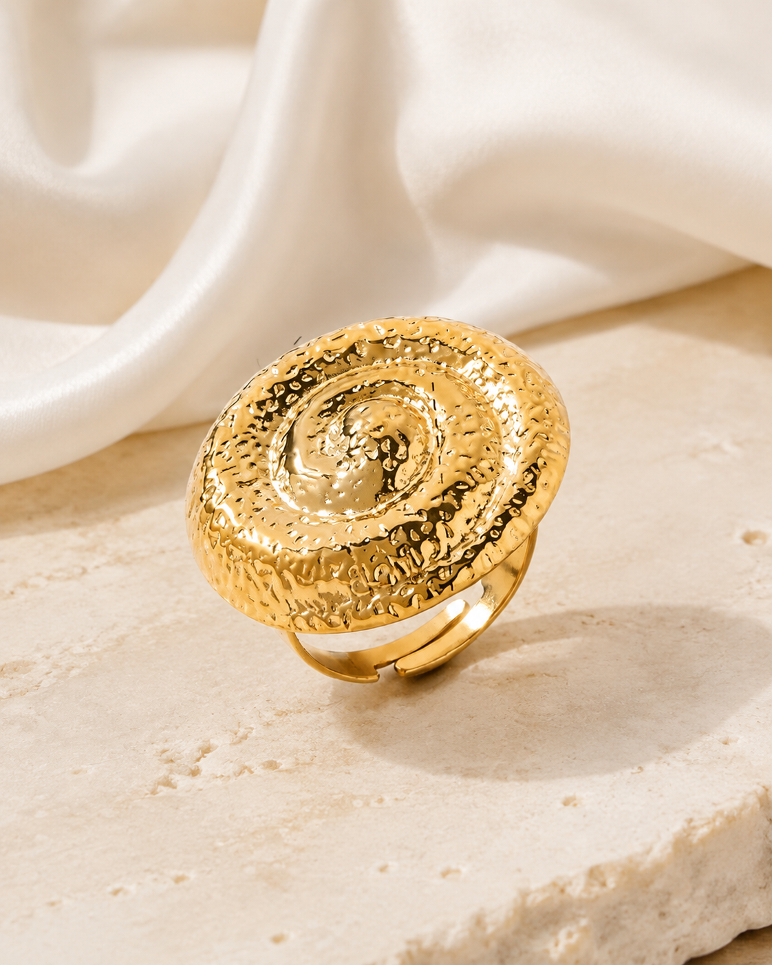 Xiomara Gold-Plated Steel Ring jewelry product view