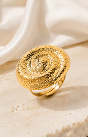 Xiomara Gold-Plated Steel Ring jewelry product view