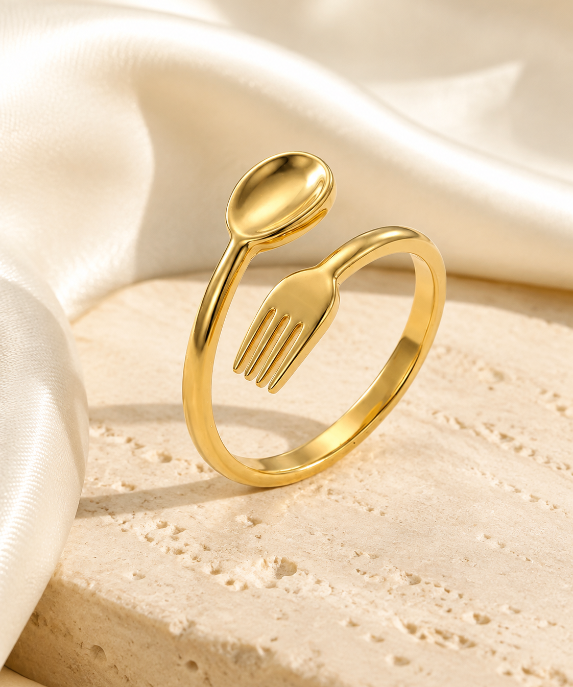 Yara Gold-Plated Steel Ring jewelry product view