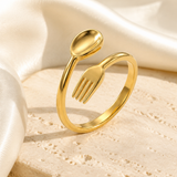 Yara Gold-Plated Steel Ring jewelry product view