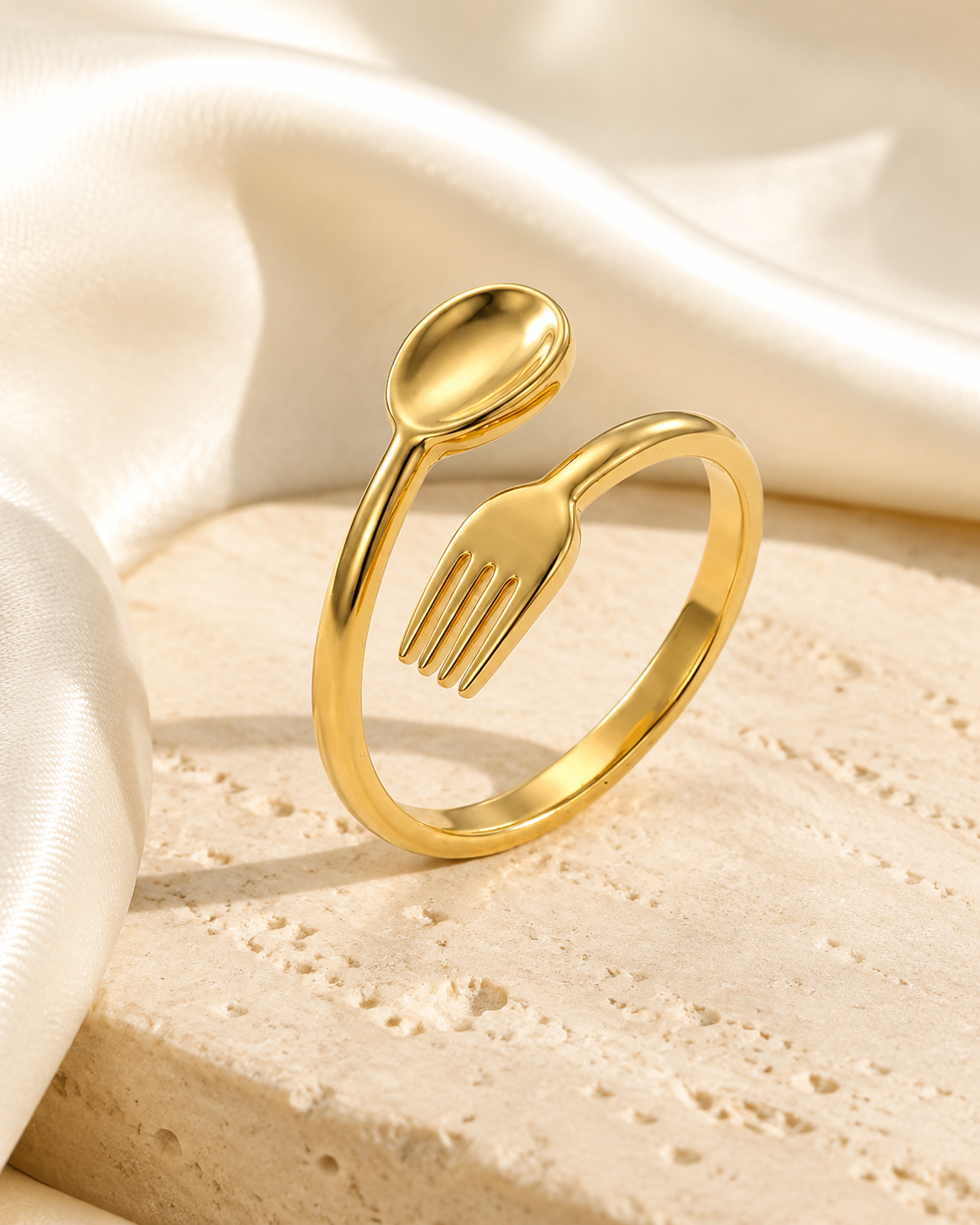 Yara Gold-Plated Steel Ring jewelry product view