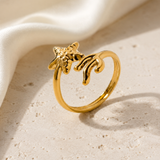Aveline Gold-Plated Steel Ring jewelry product view