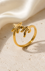 Aveline Gold-Plated Steel Ring jewelry product view