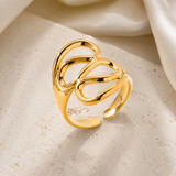 Vela Adjustable Gold Ring jewelry product view