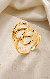 Vela Adjustable Gold Ring jewelry product view