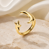Sable Adjustable Gold Ring close detail