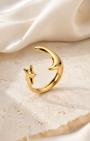 Sable Adjustable Gold Ring jewelry product view
