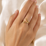 Model wearing Sable Adjustable Gold Ring