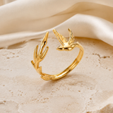 Marlowe Adjustable Gold Ring close detail