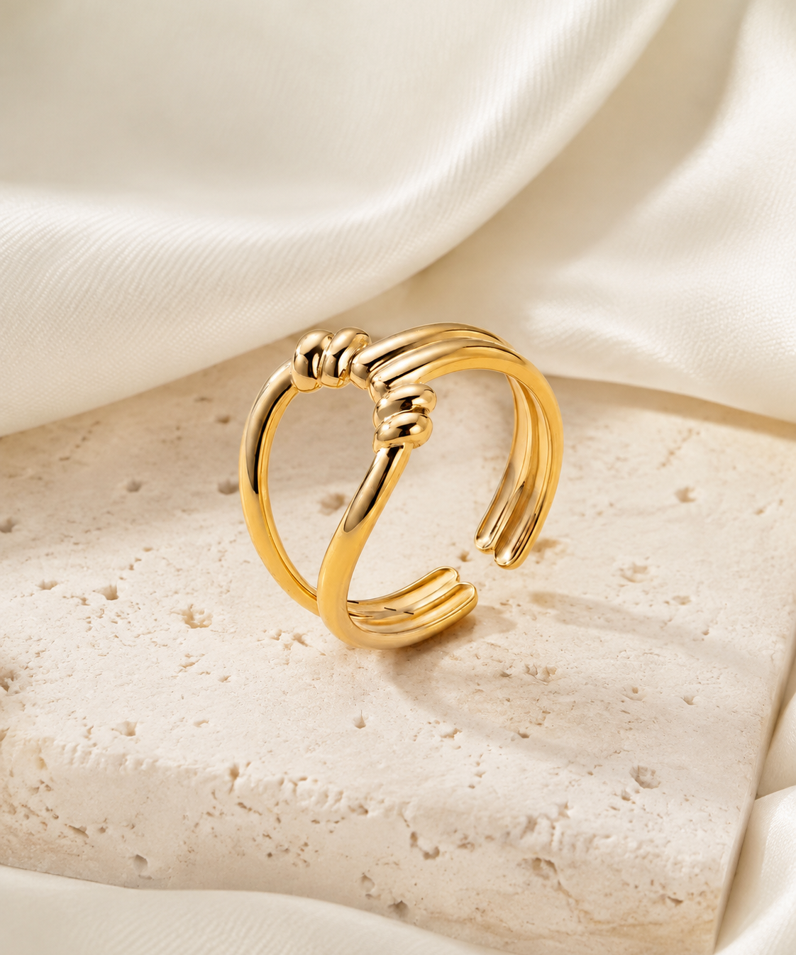 Ophelia Adjustable Gold Ring jewelry product view