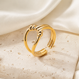 Ophelia Adjustable Gold Ring jewelry product view