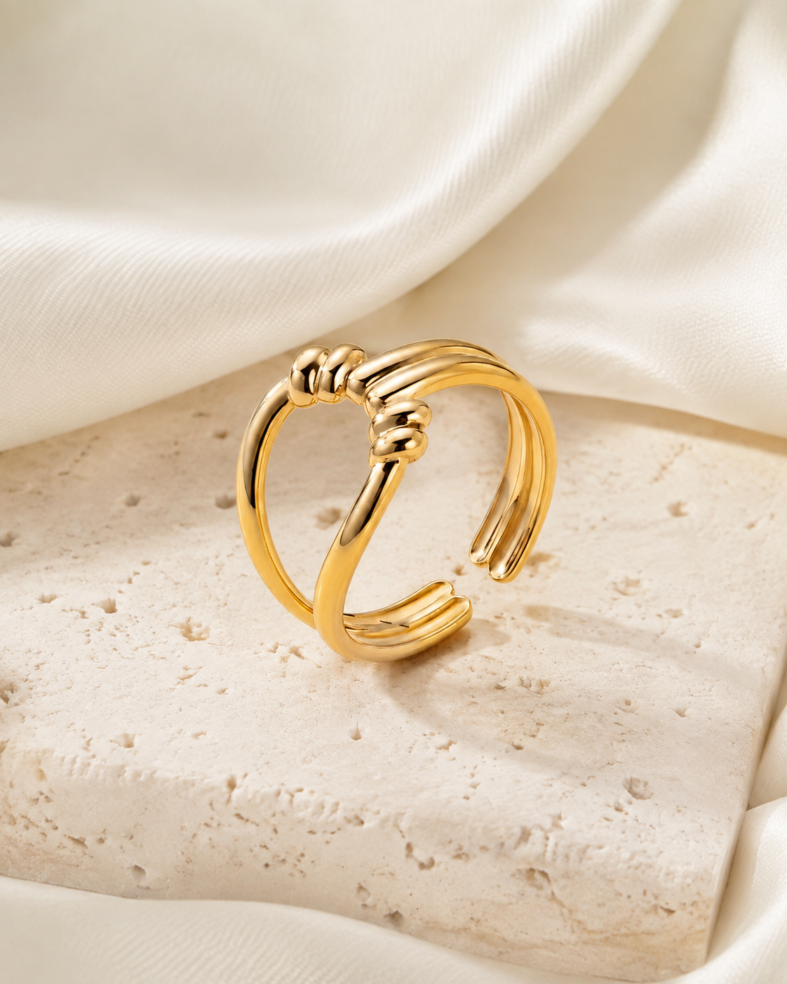 Ophelia Adjustable Gold Ring jewelry product view