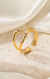 Ophelia Adjustable Gold Ring jewelry product view