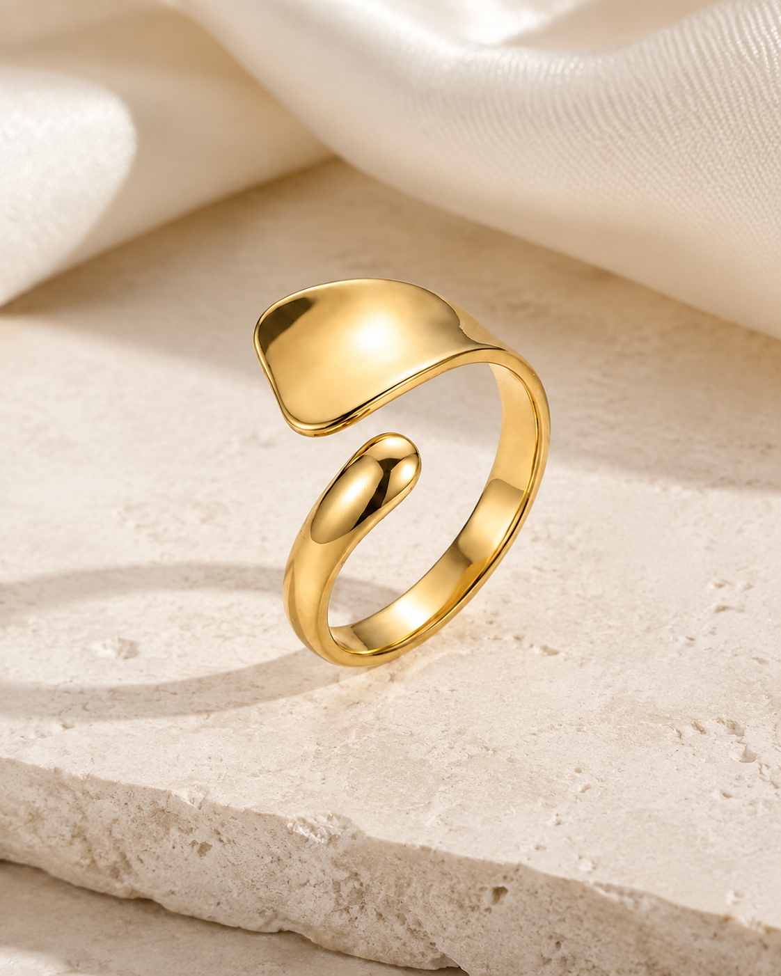 Talia Adjustable Gold Ring jewelry product view